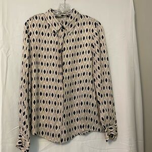 Blouse Zara medium cream with black